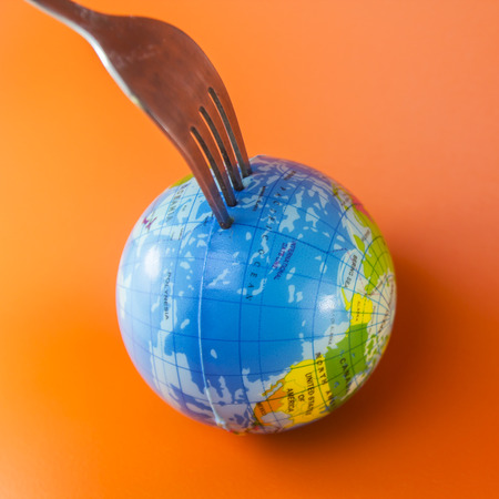 The world with catching with cooking equipment.の写真素材