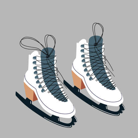 Skates boot vector cartoon. Winter skating. Symbol, illustrationのイラスト素材
