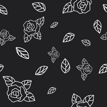 seamless pattern with rosesのイラスト素材