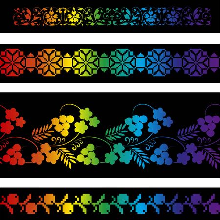 floral pattern in bright colors illustrationのイラスト素材