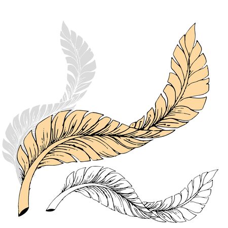 styled pen in monochrome colorsのイラスト素材