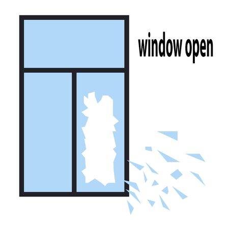 the stylized window is brokenのイラスト素材