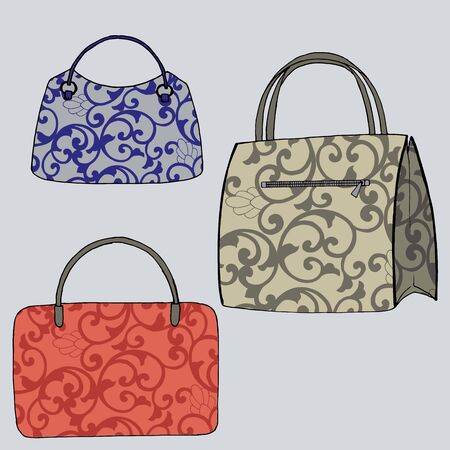 design pattern for women's handbagsのイラスト素材