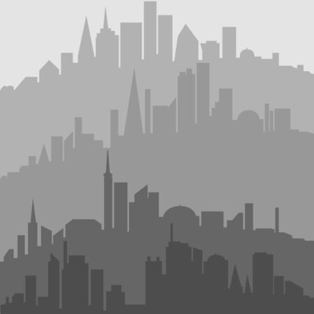 city view at night, graphic drawingのイラスト素材