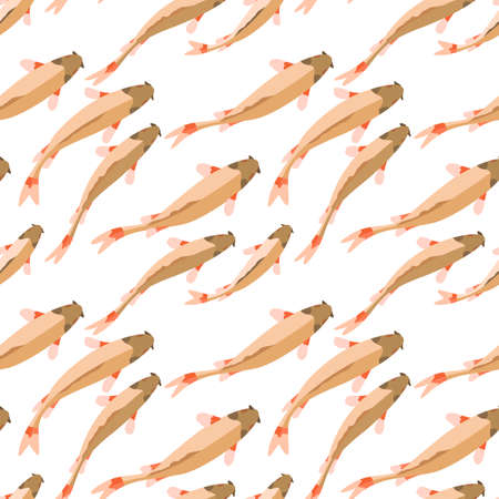 seamless pattern, image of fish, ornament for wallpaper and fabric, scrapbooking paper, background for different designsのイラスト素材