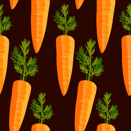 seamless pattern with pictures of carrots, ornament for wallpaper and fabric, scrapbooking paper,...