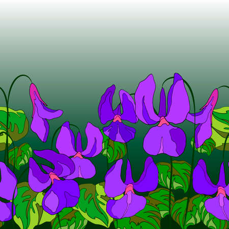 seamless pattern with flowers and leaves, ornament for wallpaper and fabric, wrapping paperのイラスト素材