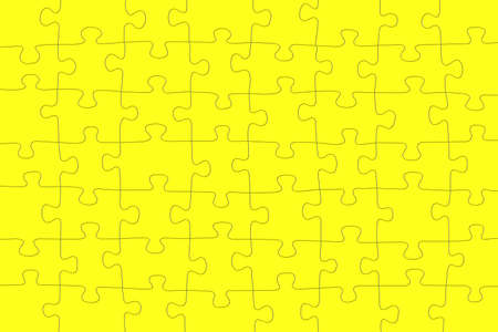 Frame made of white puzzles on light green paper. Business background. Copy space for your text or noteの写真素材
