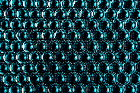 comfort zone. White cubes on glass blue isolated background. Concept of self-developmentの写真素材