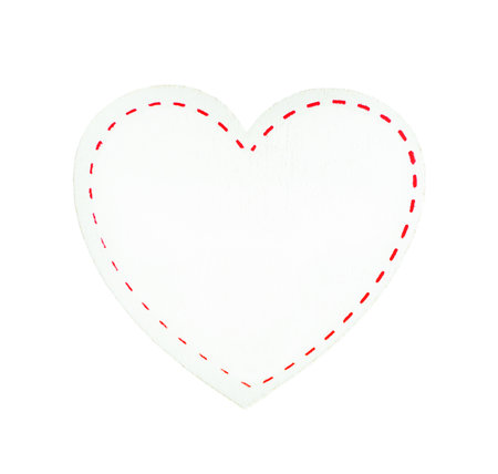 White isolated heart. mockup. Place for your text. holiday greetingsの写真素材