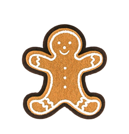 Gingerbread. Christmas toy isolated on white background. happy new yearの写真素材