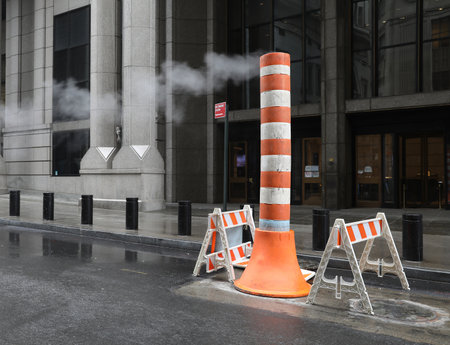 Repair of the city heating networkの写真素材