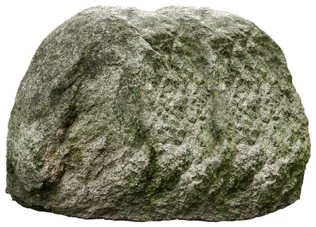Large single stone on a white backgroundの写真素材