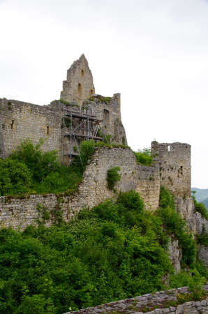 Ruin of an old castle in South Germany.の写真素材