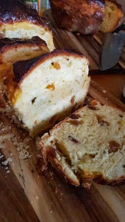 Yeast pastry with raisinsの写真素材