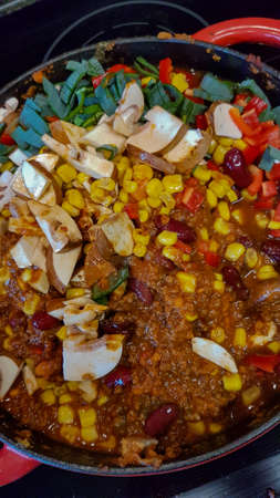Self-made chili con carneの写真素材
