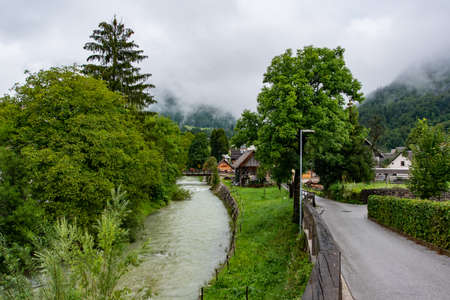 Little houses in the natureの写真素材