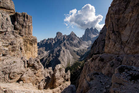 Panoramic view of the Italian Alps.の写真素材