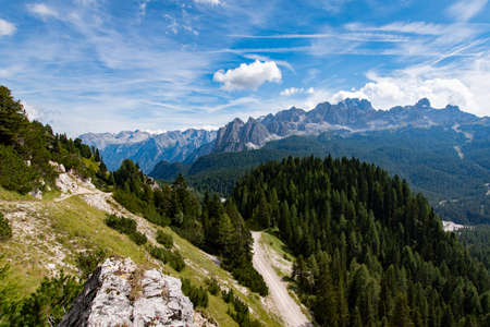 Panoramic view of the Italian Alps.の写真素材