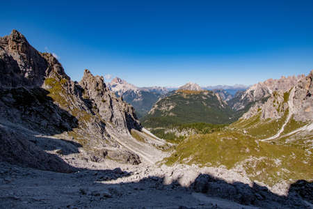 Panoramic view of the Italian Alps.の写真素材