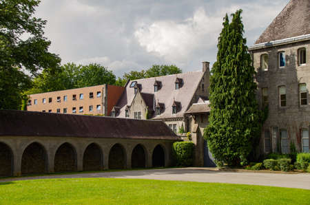 Medieval Monastery in Belgiumの写真素材