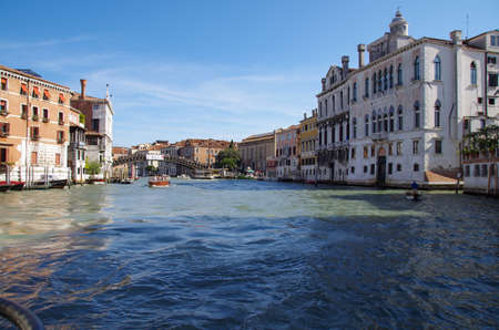 Canal Grande in Venice on a hot summer day.の写真素材
