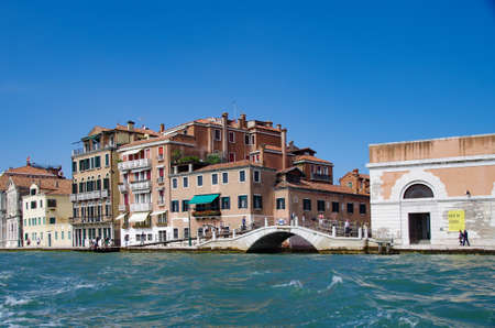 Canal Grande in Venice on a hot summer day.の写真素材
