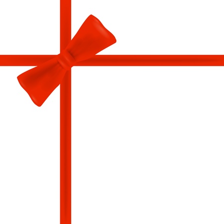 Gift red bow with ribbons のイラスト素材