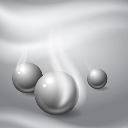 Metal balls on gray background  のイラスト素材