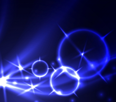 Abstract blue background with glowing lines and starsのイラスト素材