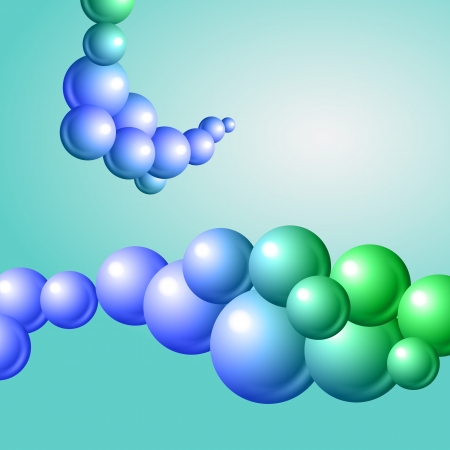 Green-blue bubbles  Abstract backgroundのイラスト素材