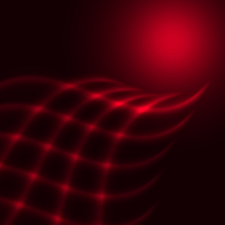 Abstract red background. Glowing grid.のイラスト素材