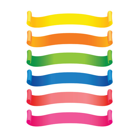 Set of color label ribbon.  のイラスト素材