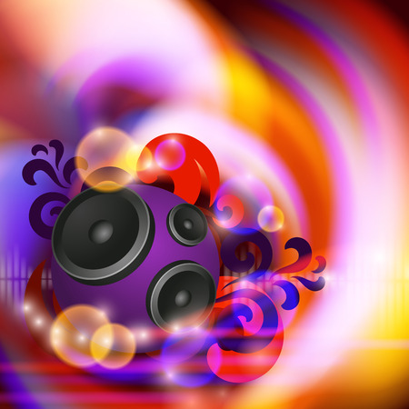 Abstract music background with round speaker. のイラスト素材