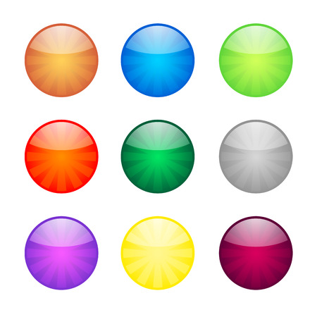 Set of glossy button icons for designのイラスト素材