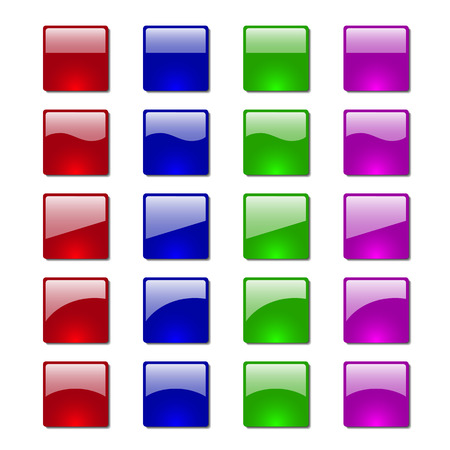 Set of glossy button icons for designのイラスト素材