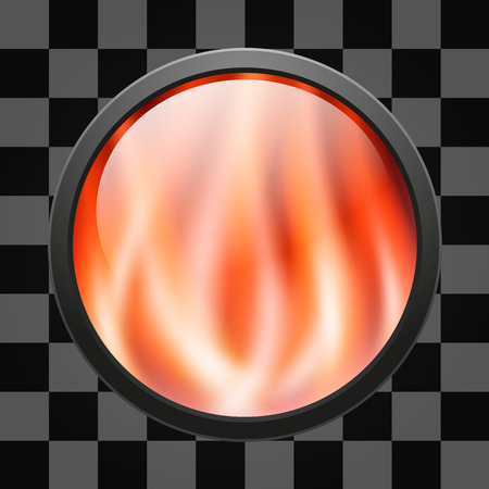 Glossy fire button for web applications.のイラスト素材