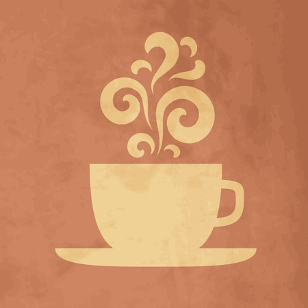 Cup with floral  vintage design elements.のイラスト素材