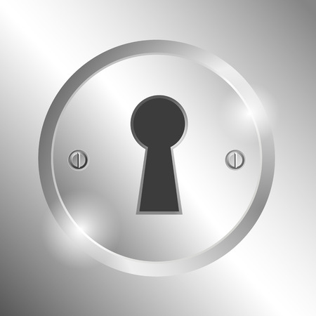 Metal keyhole. のイラスト素材