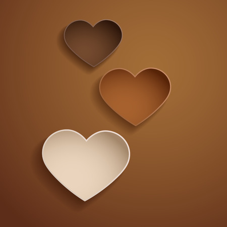 Chocolate hearts  のイラスト素材