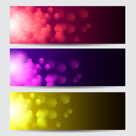 Glowing colorful christmas banners.のイラスト素材
