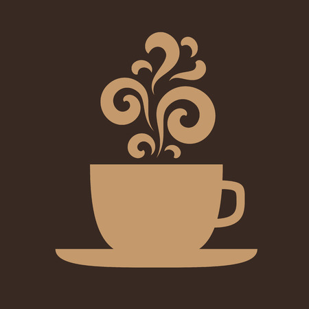 Cup with floral vintage design elements.のイラスト素材