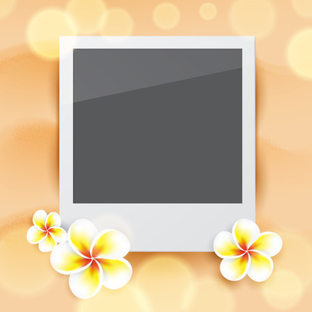 Blank photo on sand. のイラスト素材