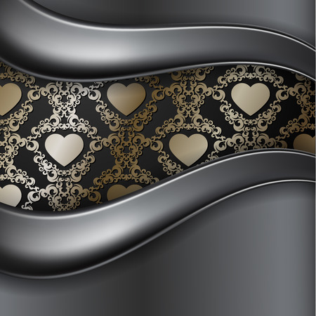 Vintage background with heart.のイラスト素材