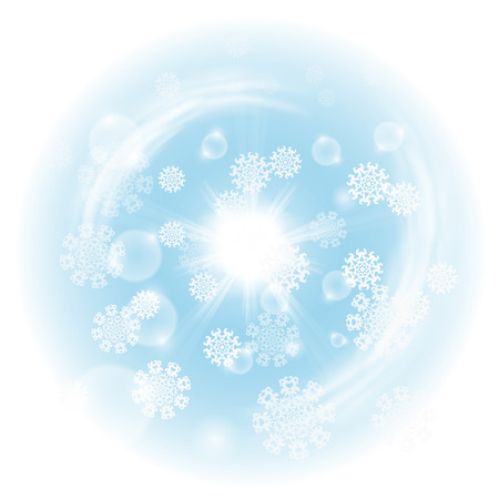 Winter sunny day background.のイラスト素材