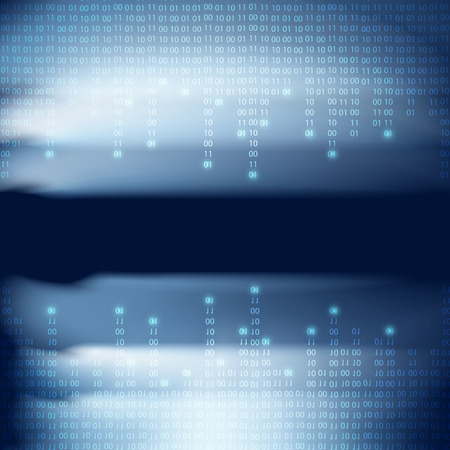 Abstract binary code background. Matrix style. のイラスト素材