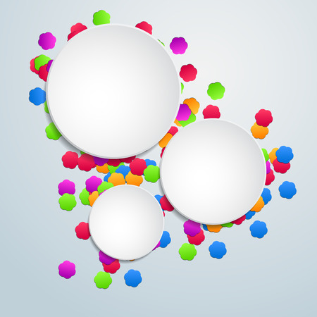 Colorful celebration background with flower confetti.   のイラスト素材