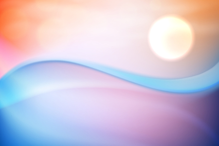 Water wave in sunset time. EPS10 vector.のイラスト素材