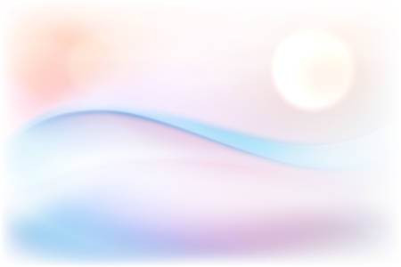 Water wave in sunset time. vector.のイラスト素材