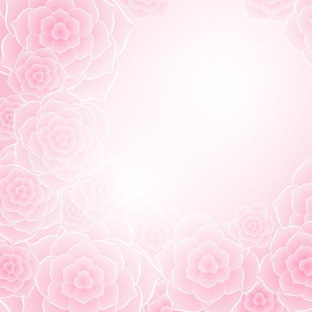 Beautiful pink rose flower background. vector.のイラスト素材